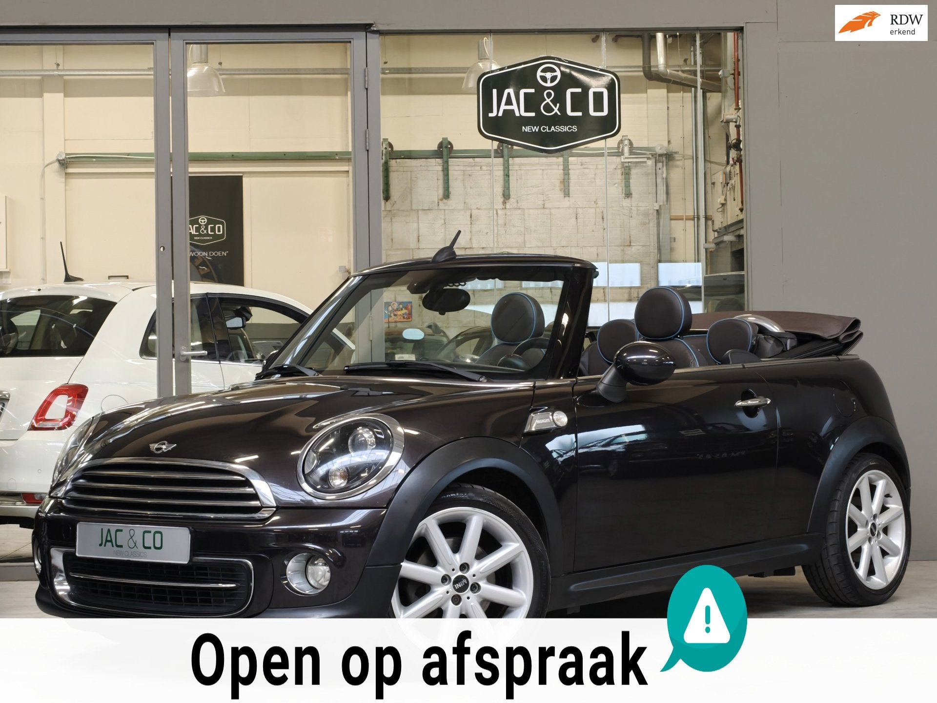 Mini Cabrio 1.6 Cooper Highgate NAP Leder Xenon, Auto's, Mini, Euro 5, Gebruikt, 4 cilinders, 4 stoelen