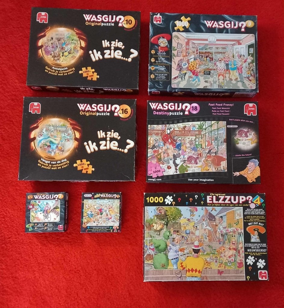 Wasgy puzzels, Ophalen of Verzenden, 500 t/m 1500 stukjes, Zo goed als nieuw, Legpuzzel