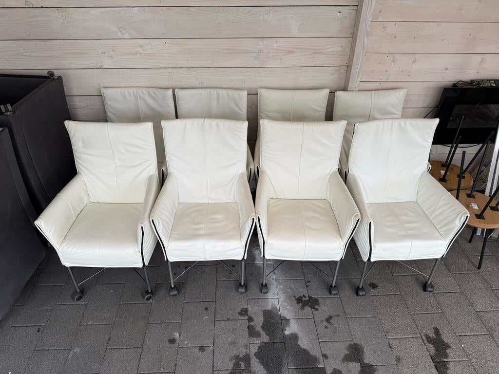 Montis Chaplin stoelen - 8 stuks - wit - nieuwstaat, Huis en Inrichting, Stoelen, Zo goed als nieuw, Vijf, Zes of meer stoelen