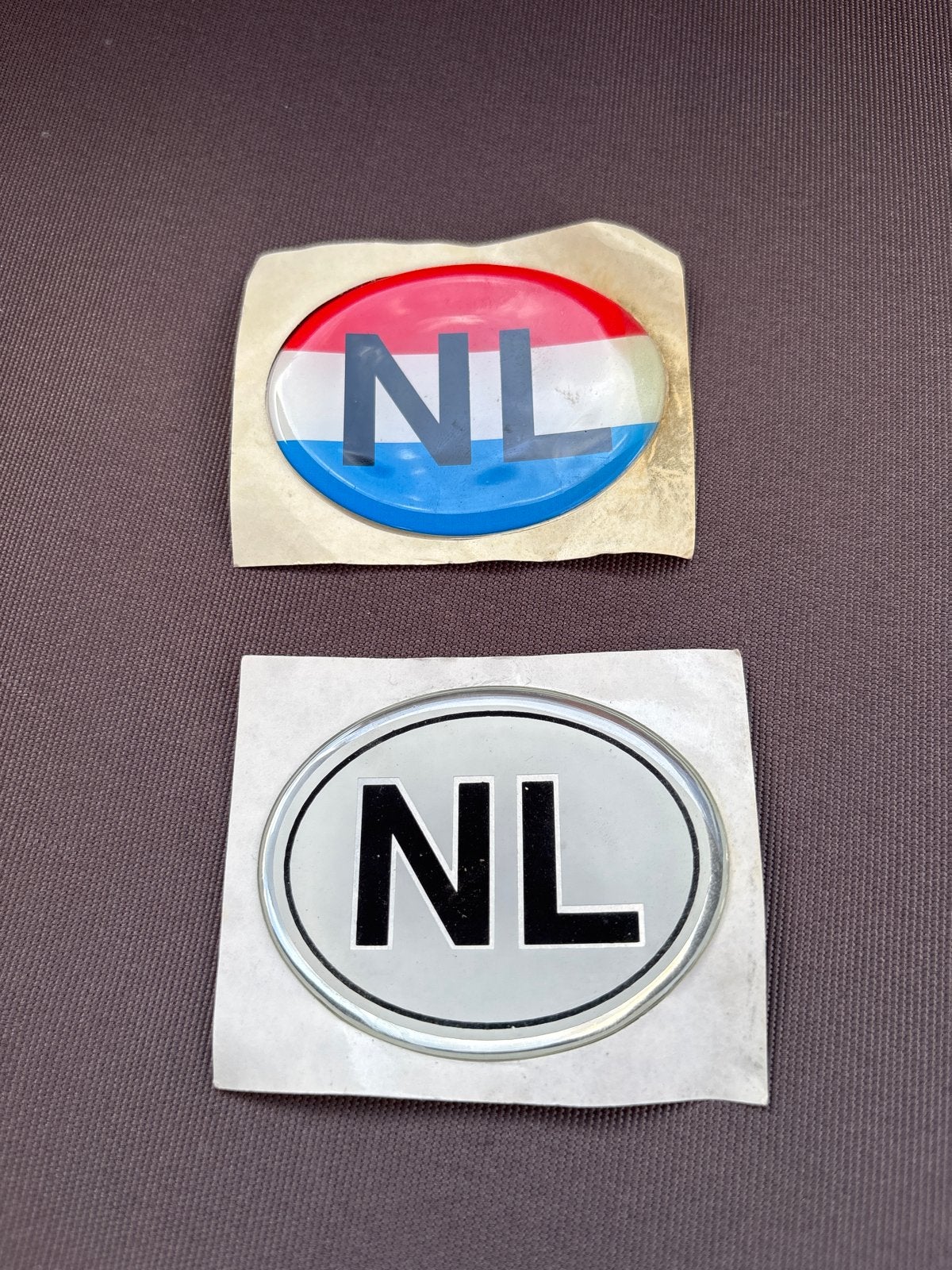 Rubberen NL stickers voor auto, caravan of camper, Ophalen of Verzenden