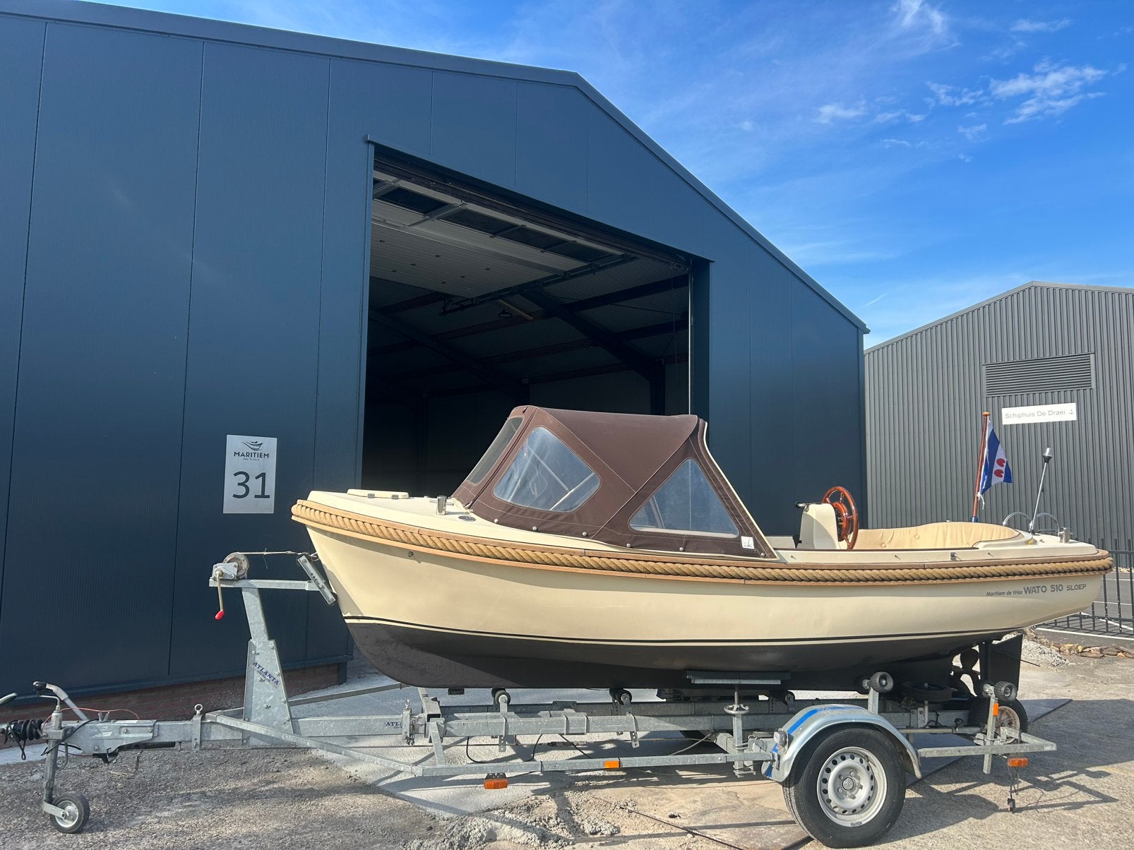 Wato 510 sloep met Atlanta trailer /sloep/boot/, Ophalen, Gebruikt, Binnenboordmotor, Diesel