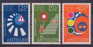 Nederlandse Antillen 469/71 postfris Veilig verkeer 1973, Postzegels en Munten, Postzegels | Nederlandse Antillen en Aruba, Postfris