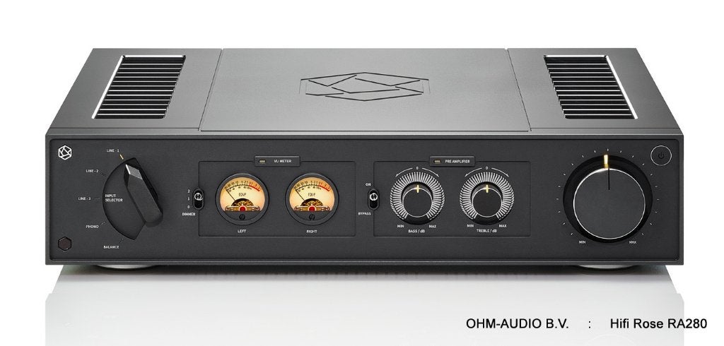 Hifi Rose RA280 Versterker, Zwart, 2 x 250 Watt : Demo Model, Ophalen of Verzenden, Nieuw, Overige merken