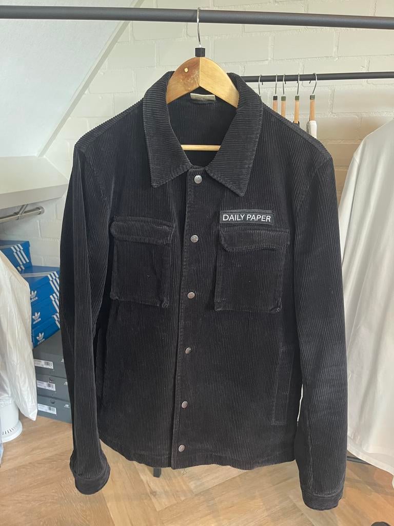 Daily Paper Cargo Jacket Corduroy, Zwart, Ophalen of Verzenden, Daily Paper, Gedragen