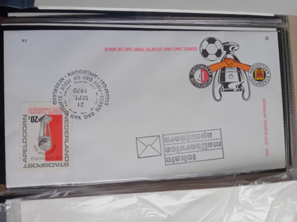 Feyenoord Apeldoorn Eerste Dag Uitgifte 1970, Postzegels en Munten, Ophalen of Verzenden, Envelop