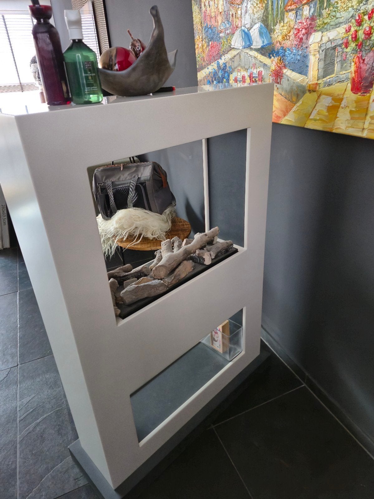 Doorkijk Bio Ethanol Haard - Sfeer en Warmte (100x137x30), Ophalen of Verzenden, Gebruikt, Vrijstaande haard, Gelhaard