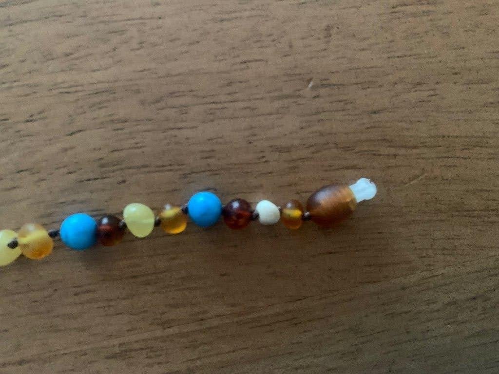 Barnsteen ketting kindje, 35 cm, Ophalen of Verzenden, Nieuw, Overige kleuren, Steen of Mineraal