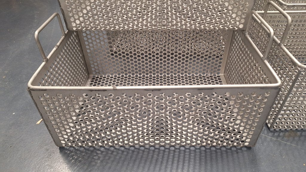 8x RVS (316!) Geperforeerde Gaaskratten Kisten kratten Nieuw, Ophalen, ., 60 cm of meer, .