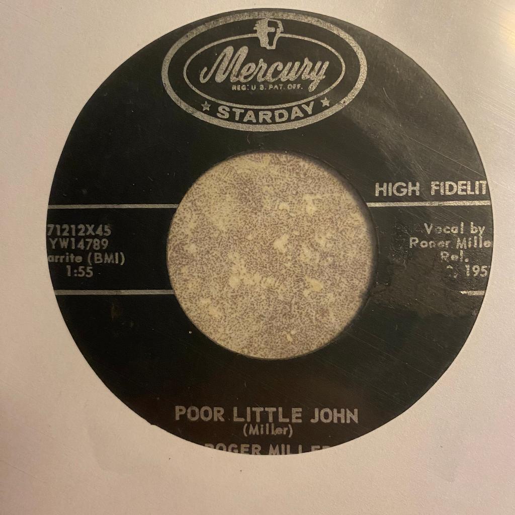 Country: Roger Miller: Poor Little John, Gebruikt, Overige genres, 7 inch, Single