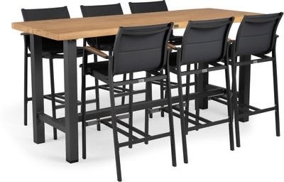 Barset Foxx teakhouten bartafelset – 6 personen – Nieuwstaat, Tuin en Terras, Tuinsets en Loungesets, Ophalen, Teakhout