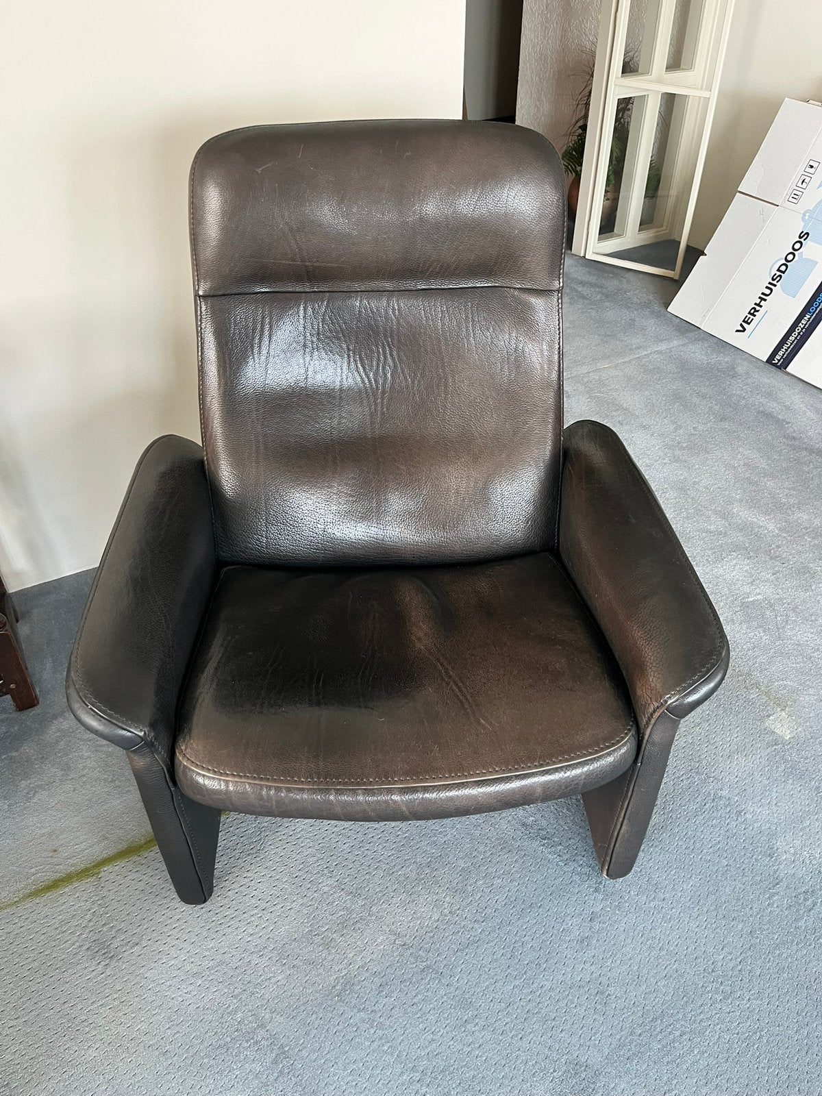 Set van 2 De Sede DS-50 relaxfauteuils, Huis en Inrichting, Fauteuils, Ophalen of Verzenden, Zo goed als nieuw, 50 tot 75 cm, Leer