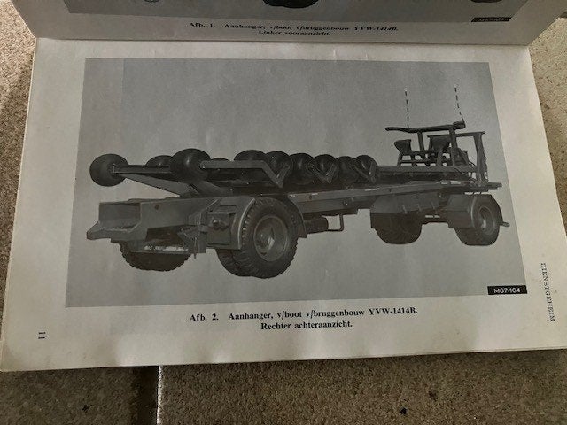 Voorschrift TH9-2333 aanhanger boot-, bruggenbouw 8 ton DAF, Ophalen of Verzenden, Landmacht, Nederland, Boek of Tijdschrift