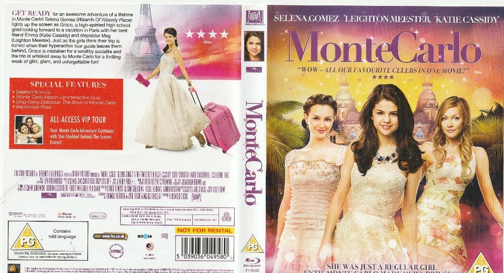 Monte carlo ( engels )blu ray, Ophalen of Verzenden, Zo goed als nieuw, Overige genres