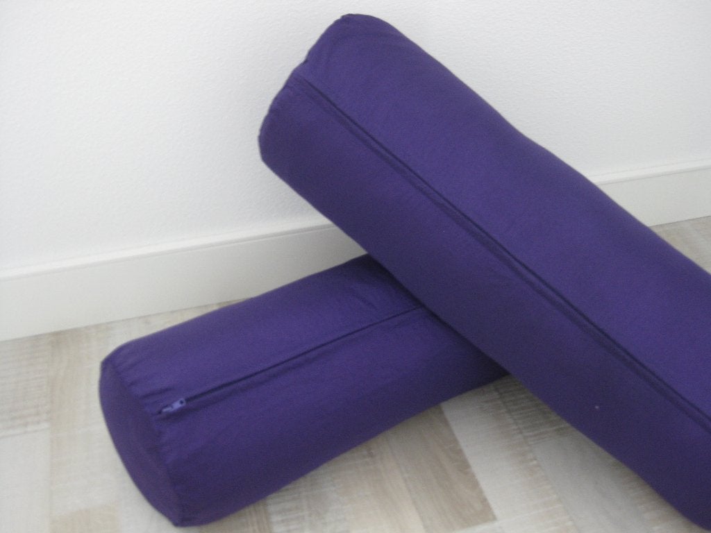 Kussenhoes paars taft 2 stuks cilindervorm 80 cm x ø 25 cm, Paars, Nieuw, Ophalen of Verzenden, Rolkussen