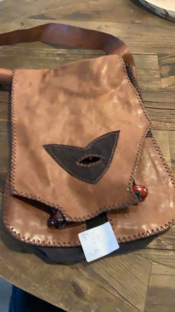 Lederen dames tas ibiza stijl, Ophalen of Verzenden, Gebruikt, Bruin