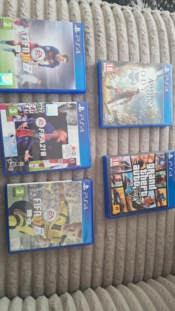 PS4 Games: FIFA 16, 17, 21, GTA V, Assassin's Creed, Farming, Gebruikt, Vanaf 18 jaar, Overige genres, Ophalen of Verzenden
