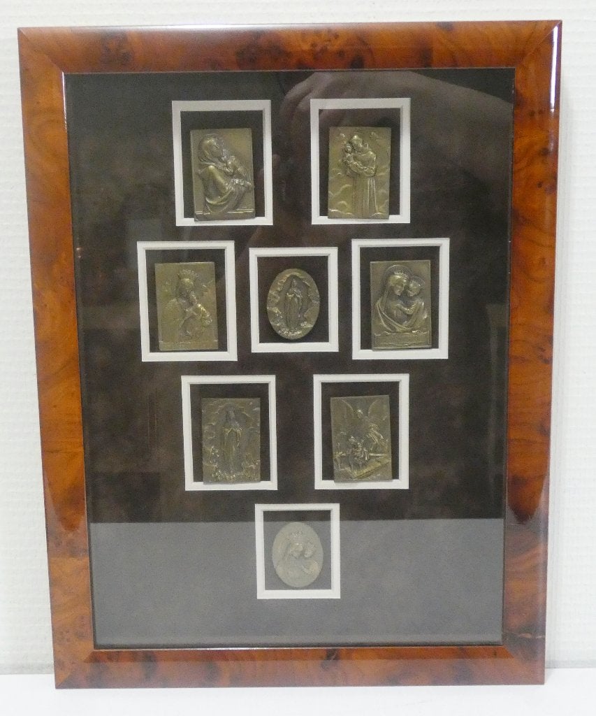 8x plaquette of reis icoontjes in lijst [1797], Ophalen