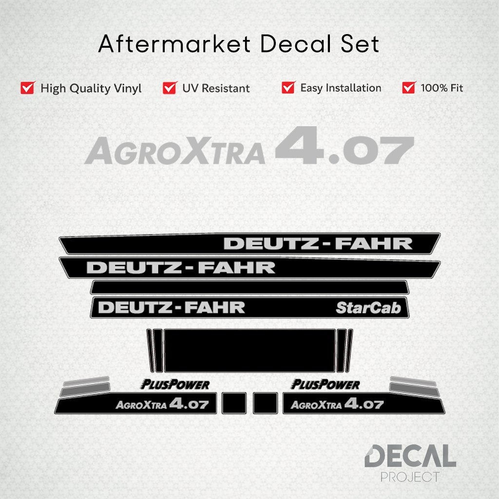 Vervangende Stickers Deutz-Fahr AgroXtra 4, Verzenden