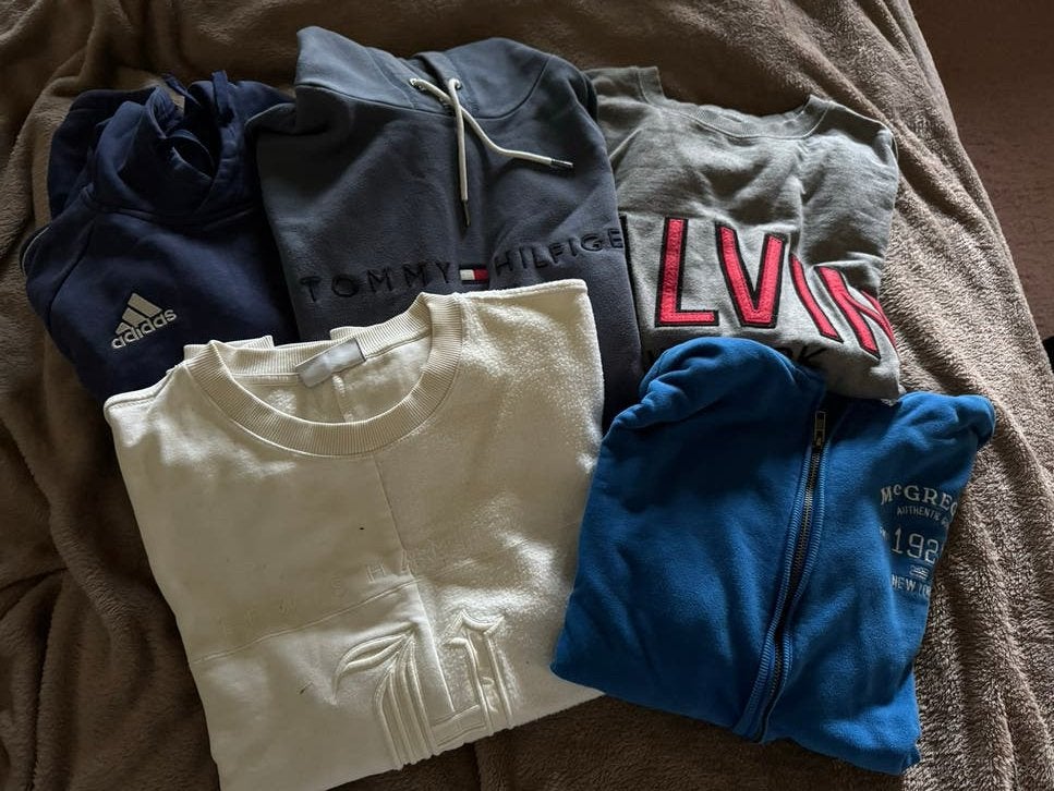 5 truien: oa Calvin Klein, Adidas, McGregor, Tommy Hilfiger, Ophalen of Verzenden, Gedragen, Maat 52/54 (L), Meerkleurig