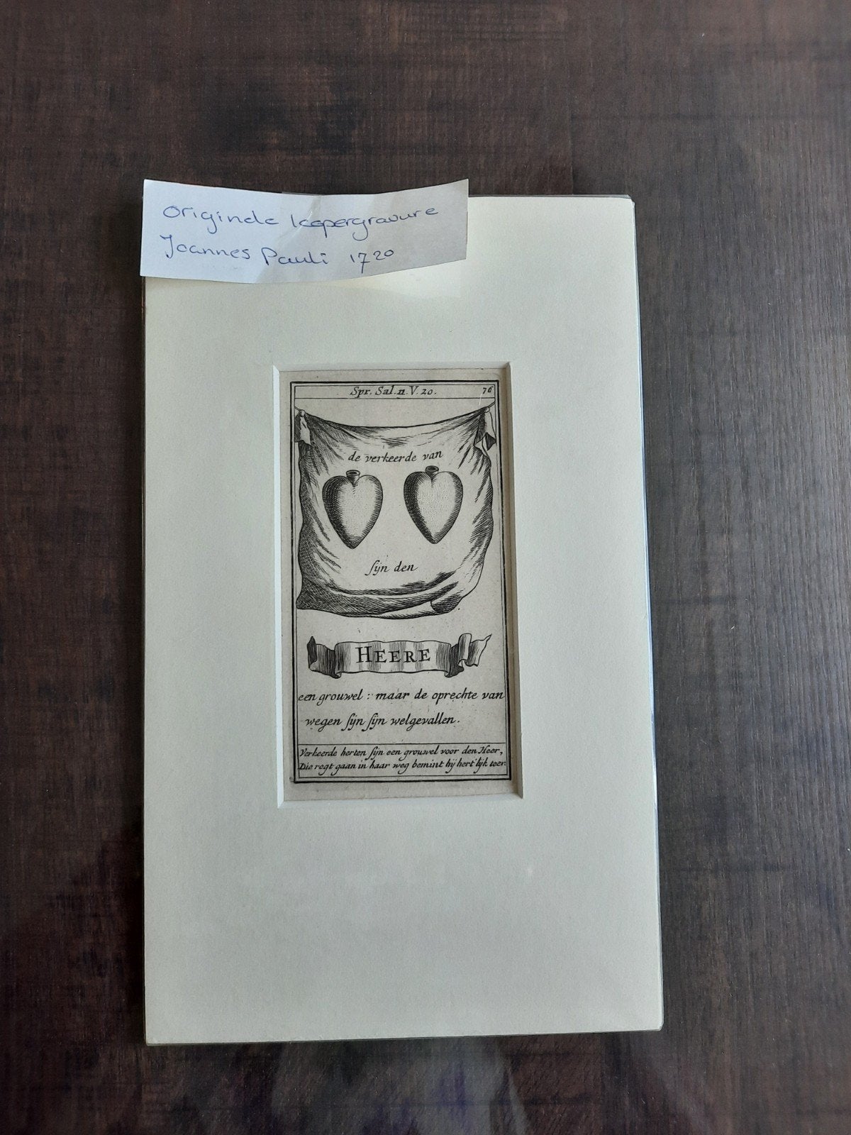 Originele kopergravure Joannes Pauli 1720., Religie, Ophalen of Verzenden, Gravure, 1700 - 1799