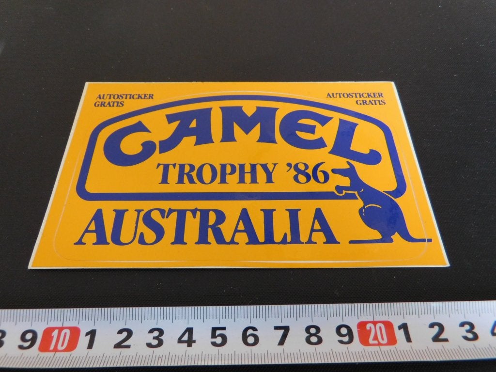 sticker CAMEL TROPHY 1986 australia, Verzamelen, Stickers, Zo goed als nieuw, Ophalen