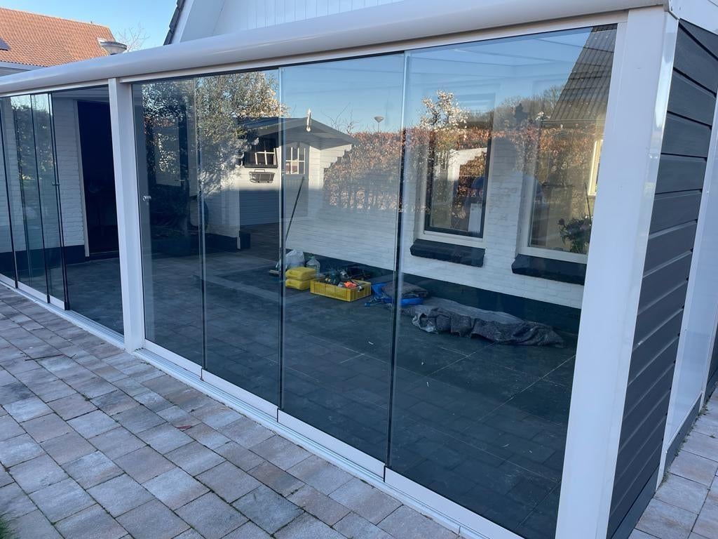 Serre/Verasol met glazen schuifwanden / veranda, Tuin en Terras, Overkappingen, Ophalen, Gebruikt, Serre