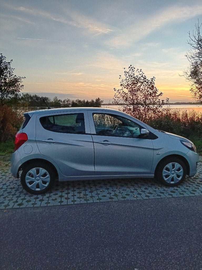 Opel Karl 1.0 Start/stop 75pk 2019 Grijs, Auto's, Voorwielaandrijving, 839 kg, Stof, Zwart
