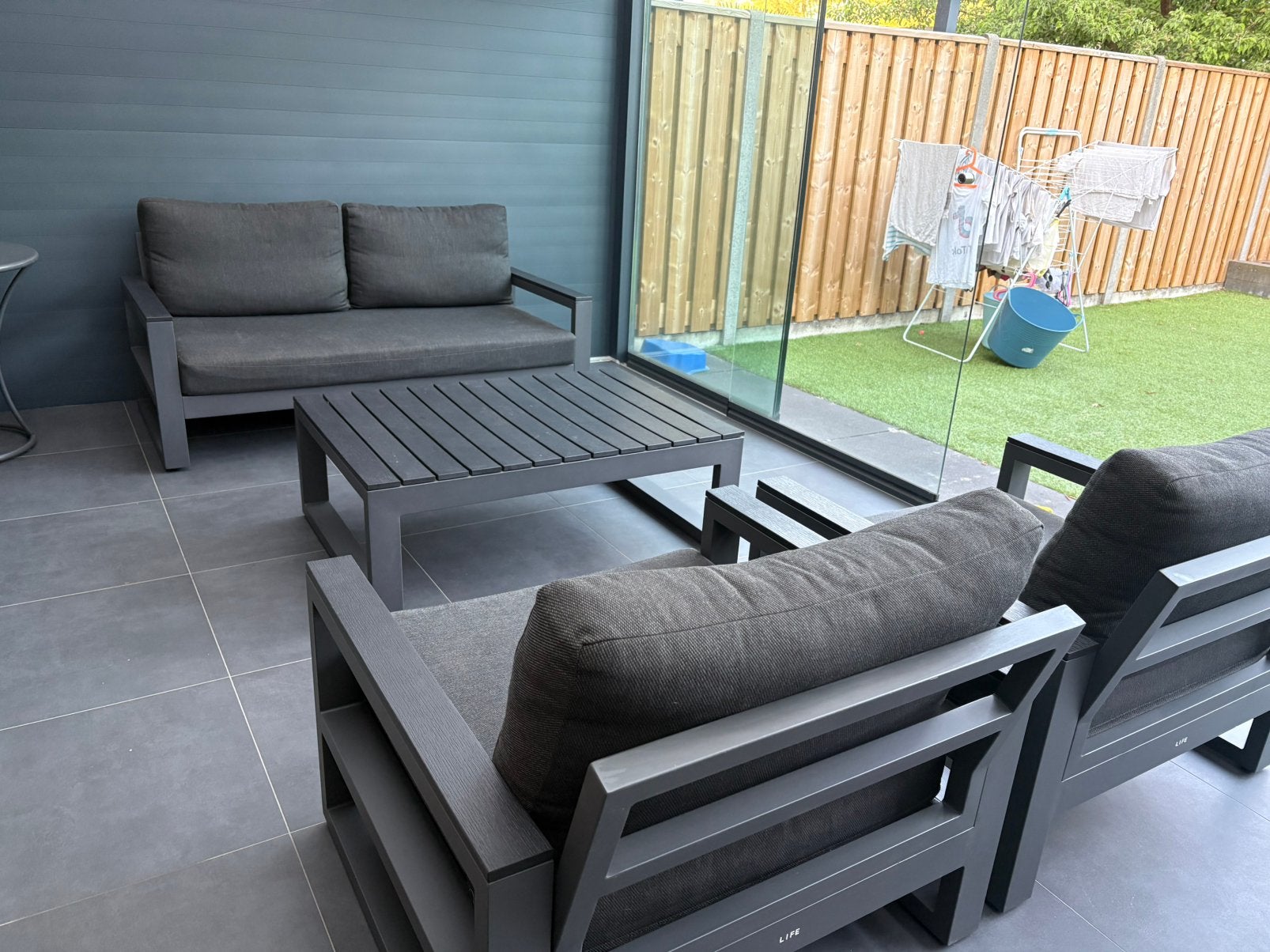 Life outdoor living - Loungeset Soho, Ophalen, 4 zitplaatsen, Bank, Aluminium