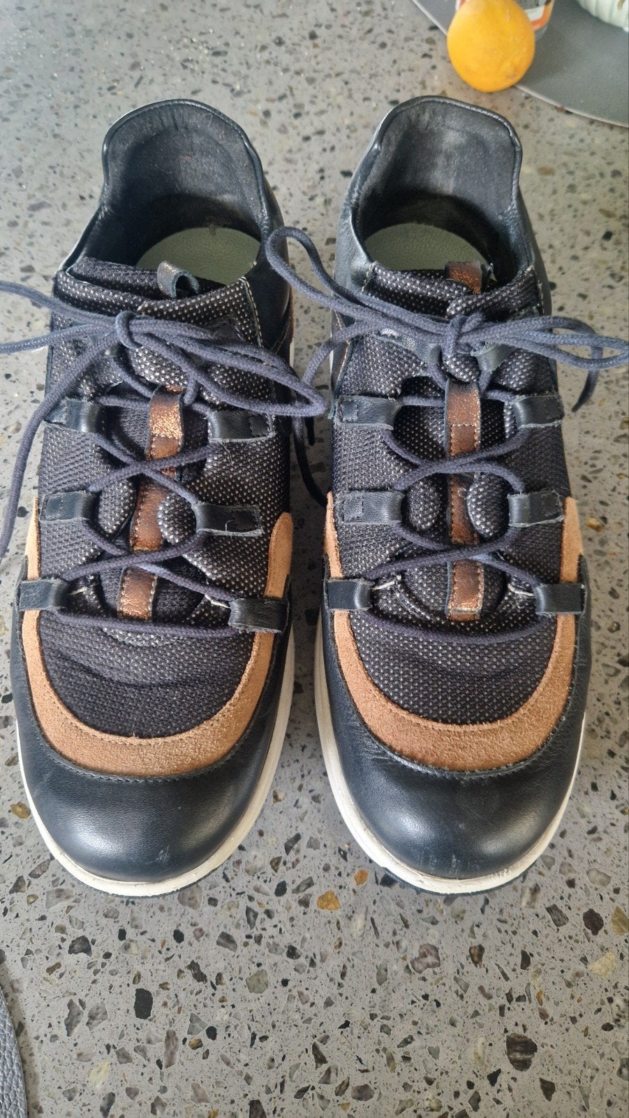 Xsensible Stretchwalker sneakers maat 41HX, zwart/brons, Xsensible, Zwart, Ophalen of Verzenden, Sneakers of Gympen