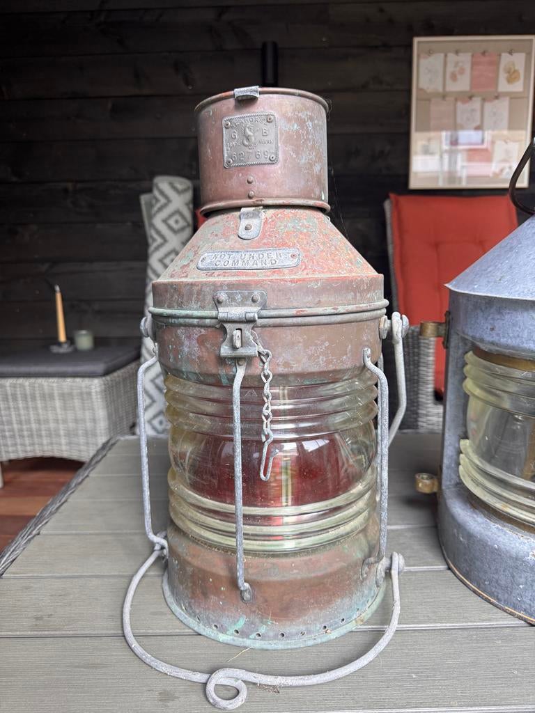 Te koop 2 toplichten, Ophalen of Verzenden, Gebruikt, Metaal, 50 tot 75 cm