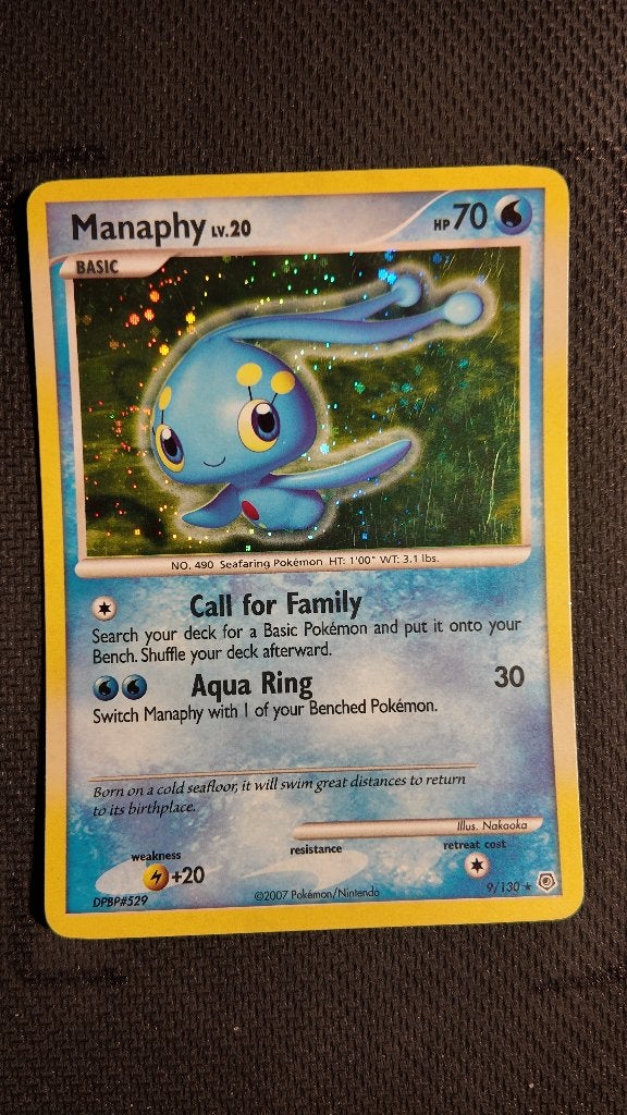 Manaphy 9 Diamond & Pearl | Pokemon kaart, Ophalen, Zo goed als nieuw, Losse kaart, Foil
