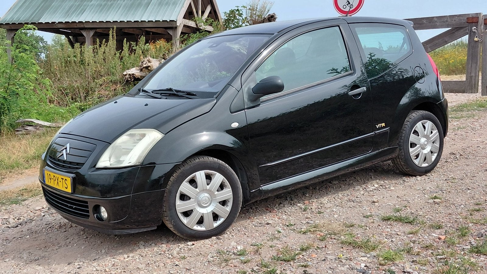 Citroën C2 VTR 1.4 I 2005 Zwart, Auto's, Citroën, Particulier, C2, ABS, Airbags, Airconditioning, Automatische klimaatregeling
