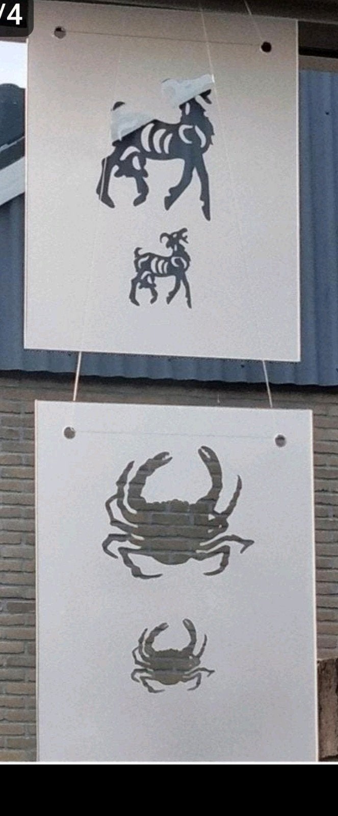 Raamdecoratie Krab, Geit Krabbegat vastenavond, Ophalen, Zo goed als nieuw