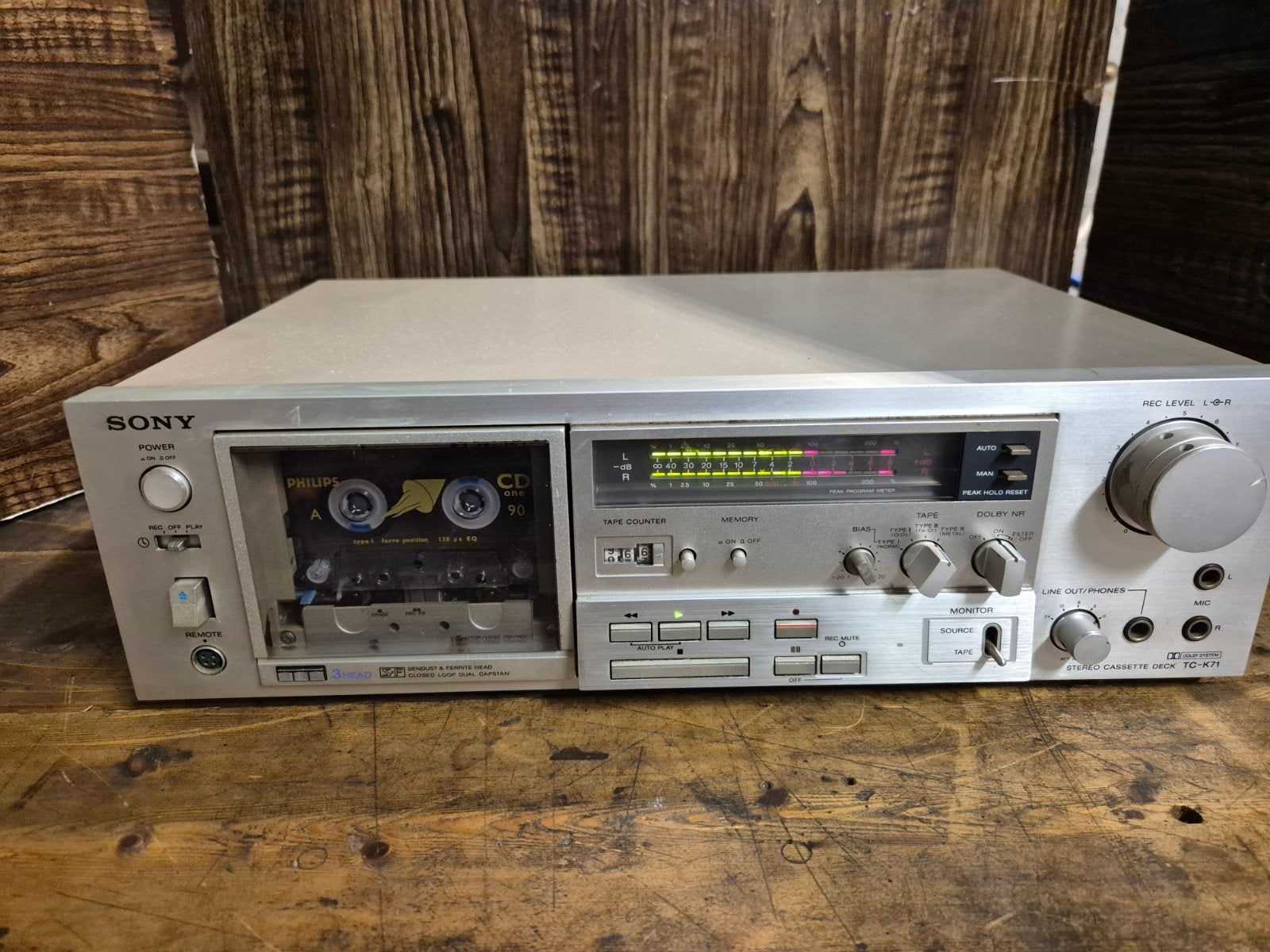SONY  TC-K71, Audio, Tv en Foto, Ophalen of Verzenden, Enkel, Sony