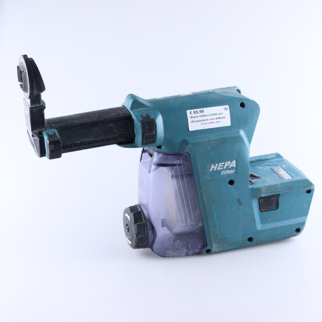 Makita 199563-2 DX06 stof afzuigsysteem voor DHR242, Makita, Gebruikt, Support@makita.com, Makita Corporation, 3-11-8, Sumiyoshi-cho, 
Anjo, Aichi 446-8502
Japan