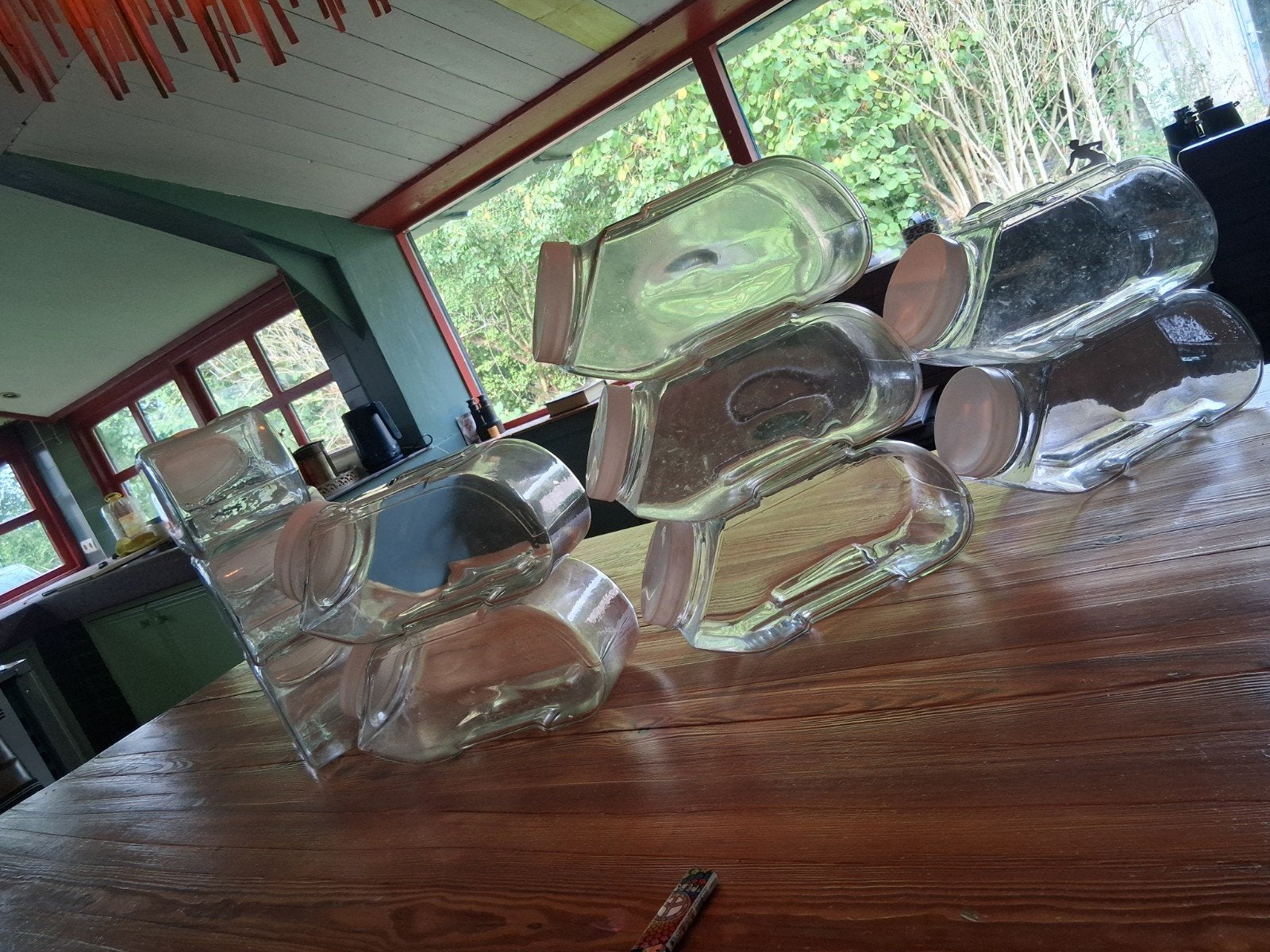 vintage snoeppotten van glas, Ophalen of Verzenden