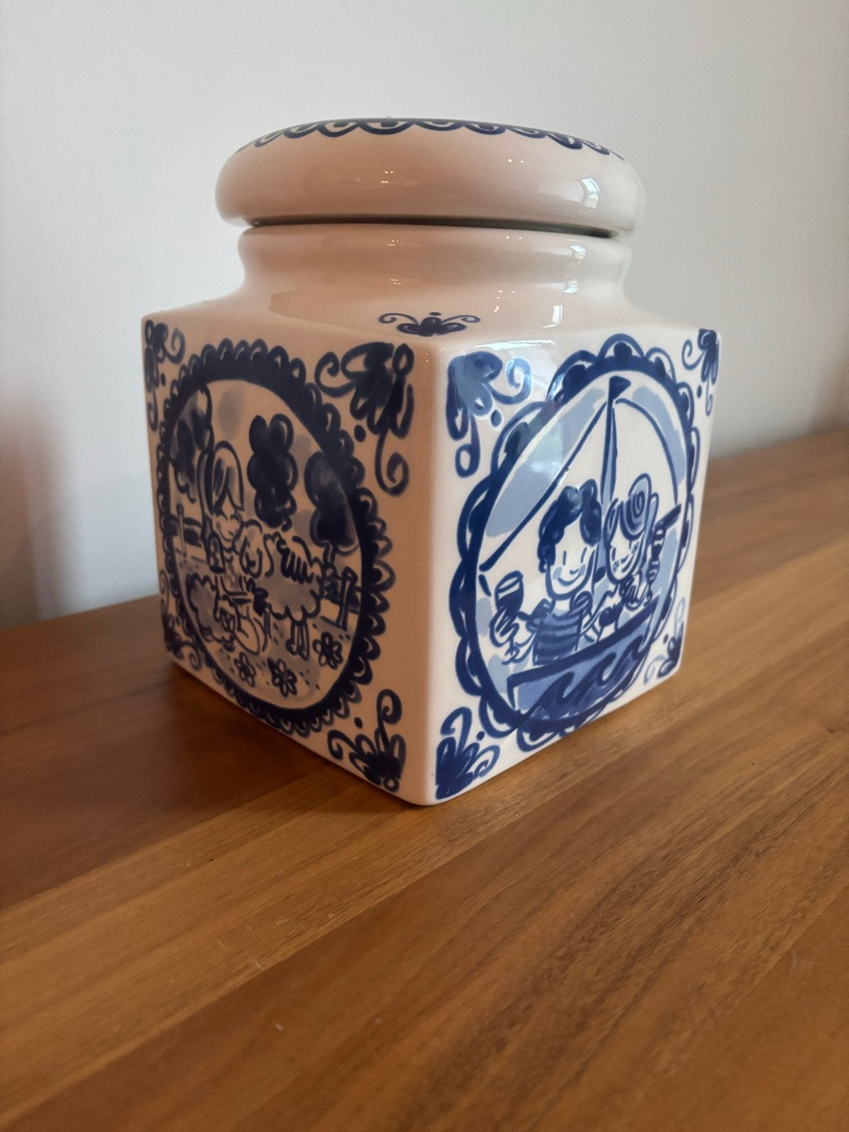 Delfts Blauw Koekjespot Blond Amsterdam, Ophalen of Verzenden, Zo goed als nieuw, Overige materialen, Overige typen