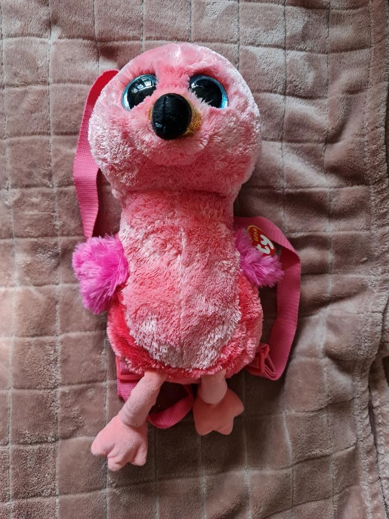 Roze ty flamingo rugtasje, Ophalen of Verzenden
