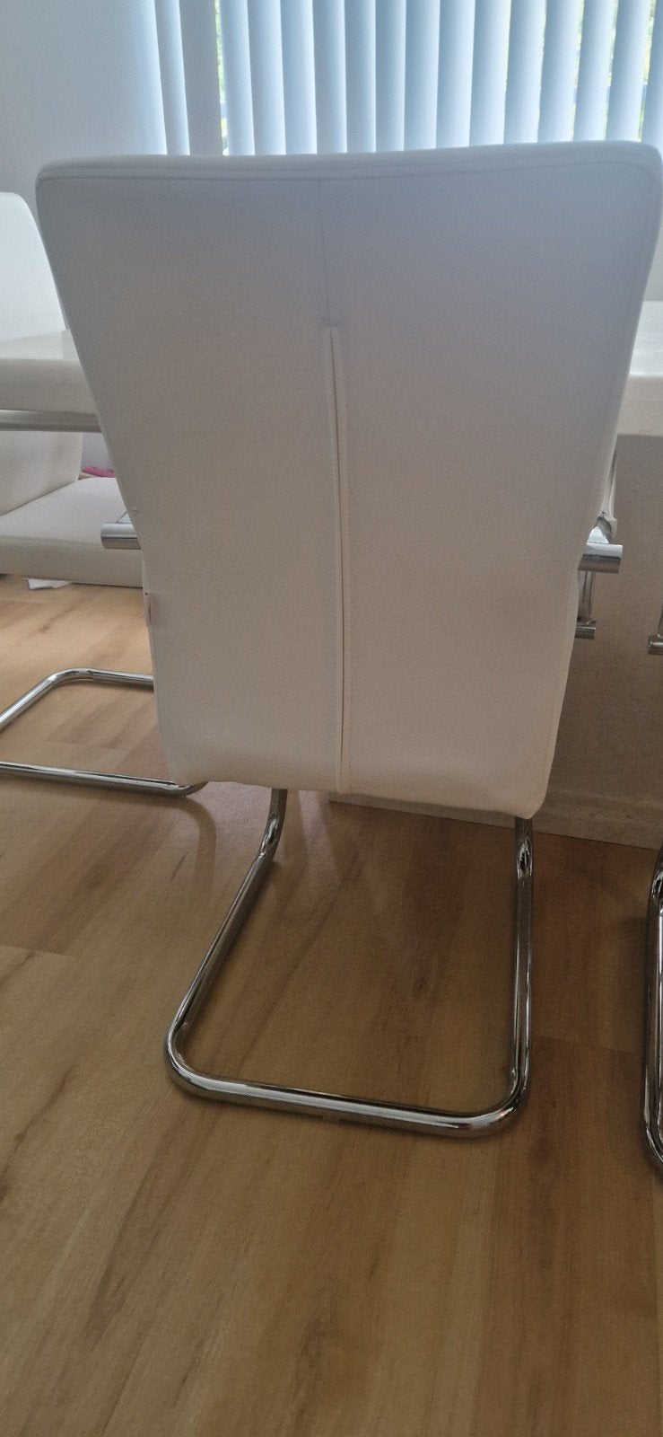 Witte VidaXL eetkamerstoelen met armleuningen, Ophalen, Wit, Zo goed als nieuw, Metaal