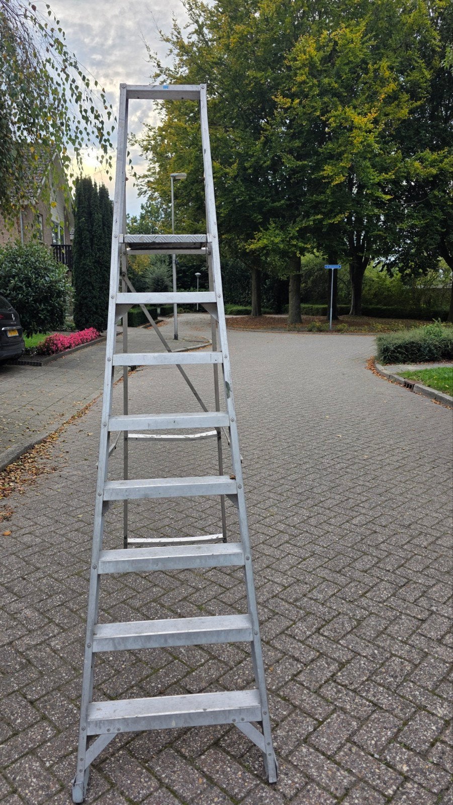 Stevige aluminium trap/ladder - Gebruikt, goede staat, Ophalen, Gebruikt, Trap, 2 tot 4 meter