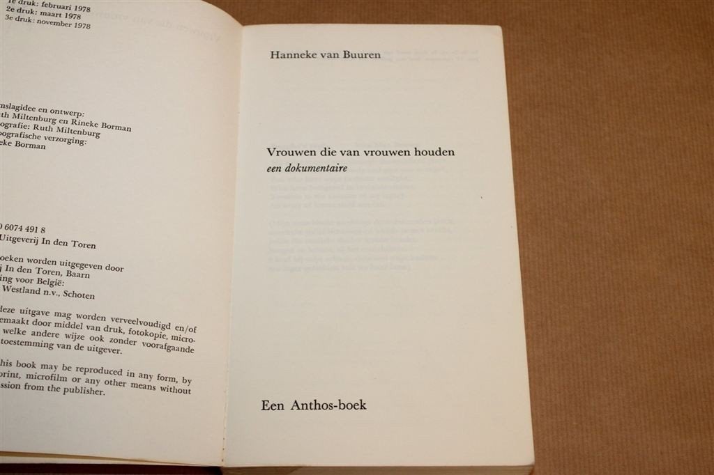 Vrouwen die van Vrouwen Houden — Lesbische Ervaringen 1978, Ophalen of Verzenden, Gelezen, Nederland