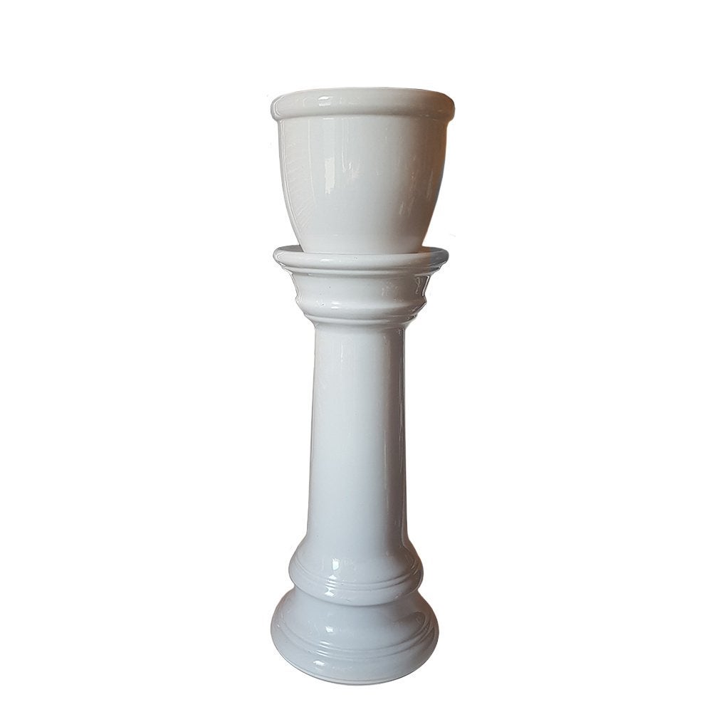 Klassieke plantenzuil met bijpassende sierpot, Ophalen, Gebruikt, -, -