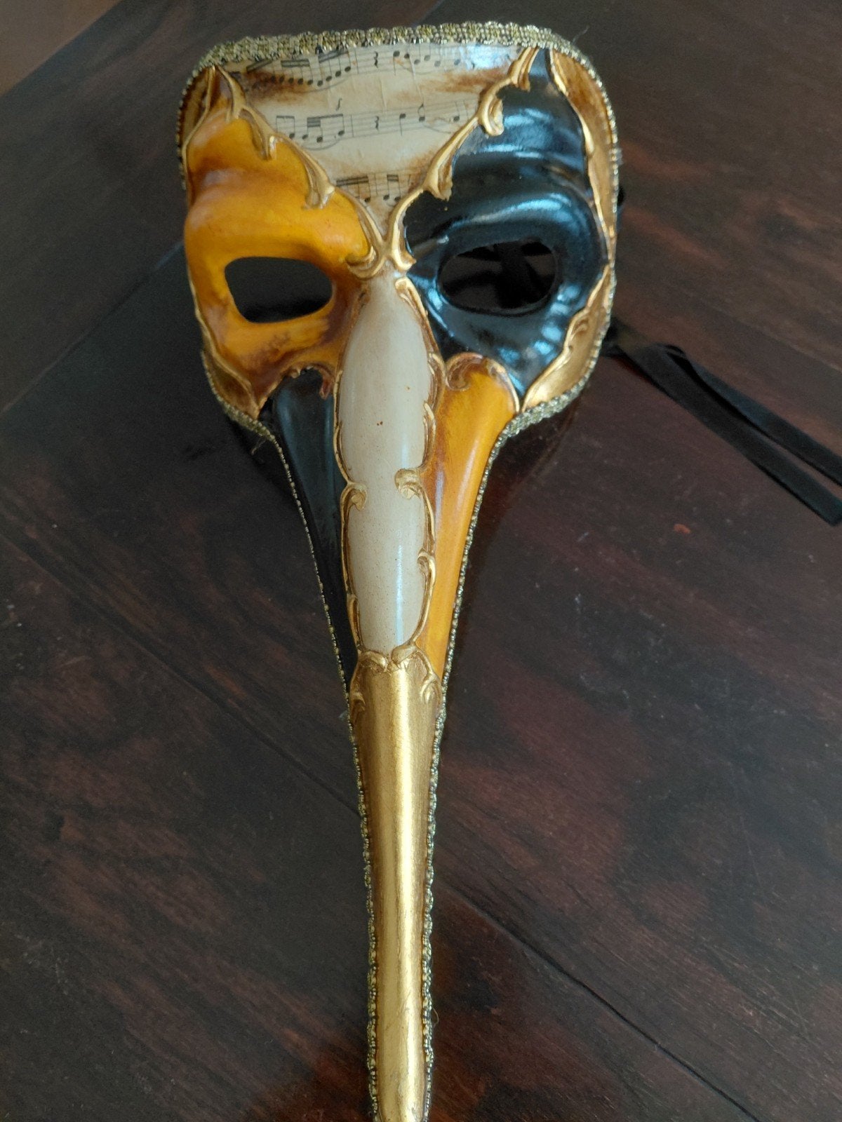 Authentiek Venetiaans masker met lange neus - vintage, Ophalen of Verzenden, Zo goed als nieuw, Overige typen