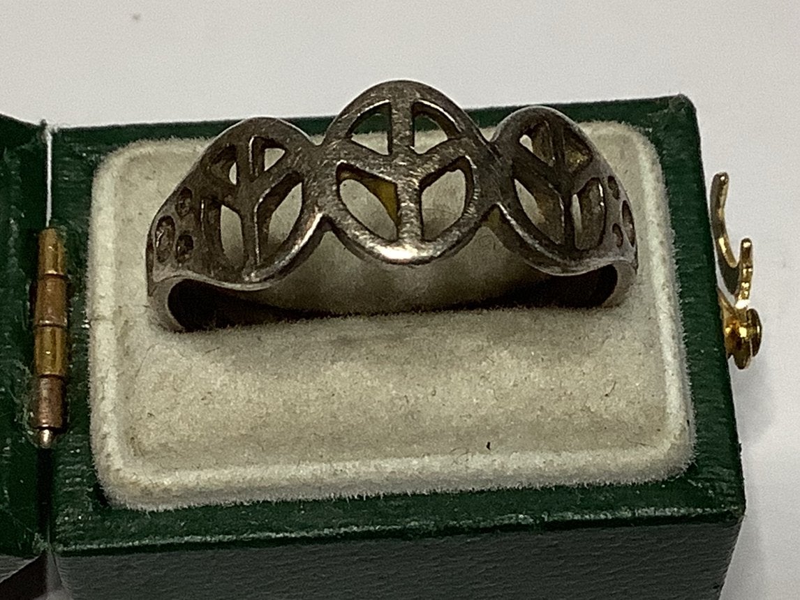MASSIEVE BEWERKTE 925 ZILVEREN RING, Verzenden, Zilver, Ring