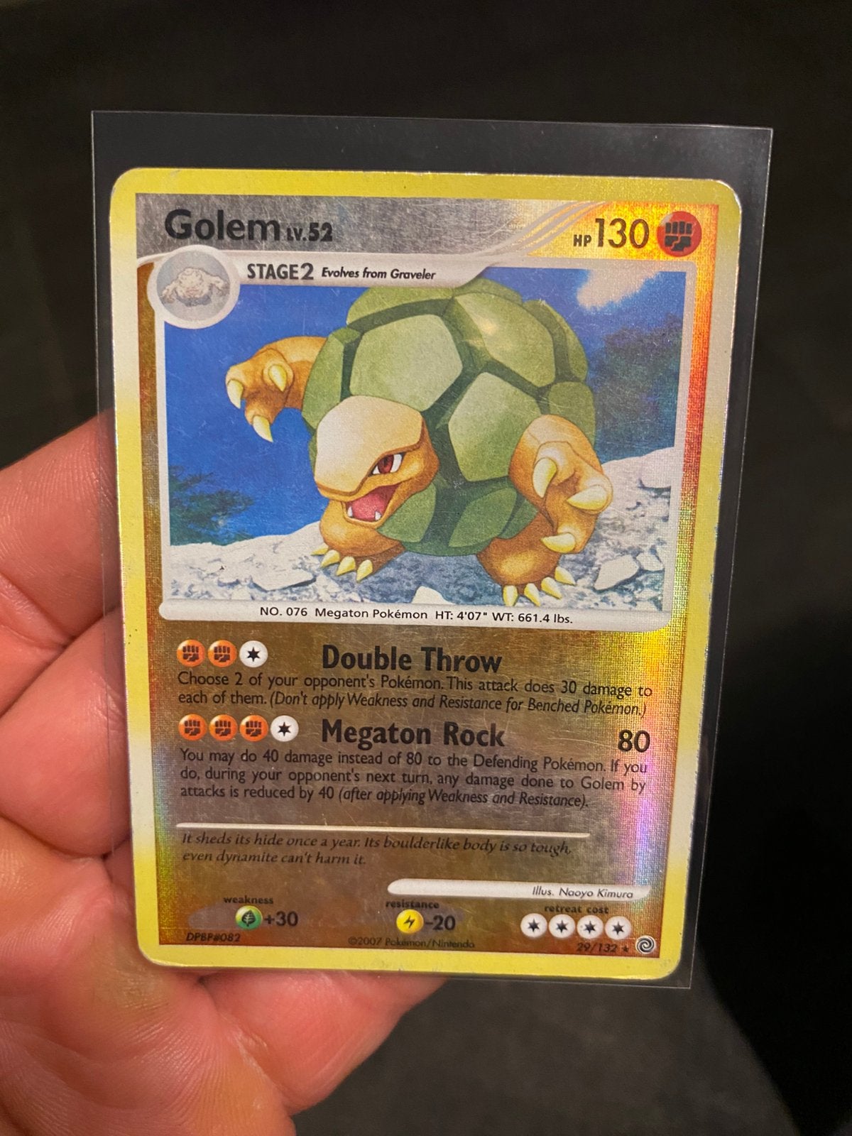 Golem reverse holo vintage kaart, Verzenden, Zo goed als nieuw