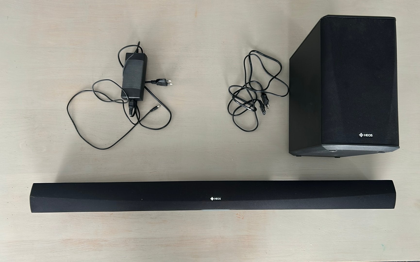 Denon Heos HomeCinema Soundbar en Subwoofer, Ophalen of Verzenden, Met externe subwoofer, Zo goed als nieuw