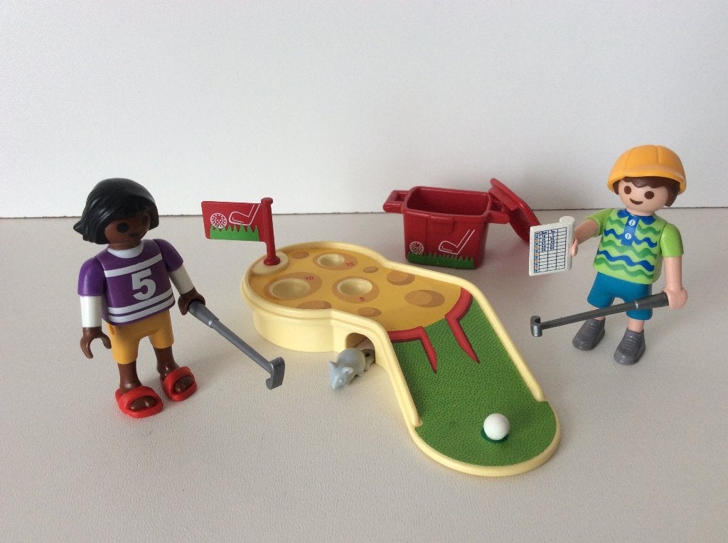 playmobil 9439 minigolf voor/met kinderen, Ophalen of Verzenden, Gebruikt, Complete set