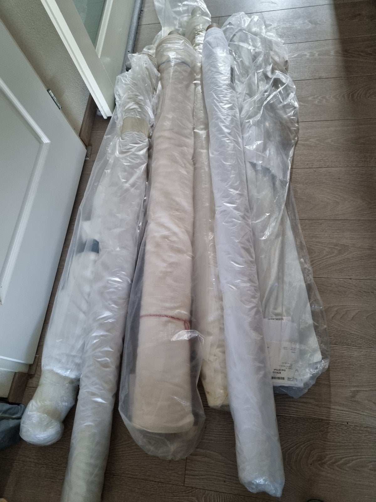 rollen witte crème vitrage, Ophalen, Crème, Vitrage