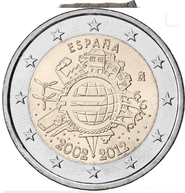 Euromunten, Postzegels en Munten, Munten | Europa | Euromunten, Ophalen of Verzenden, Spanje, 2 euro, Losse munt
