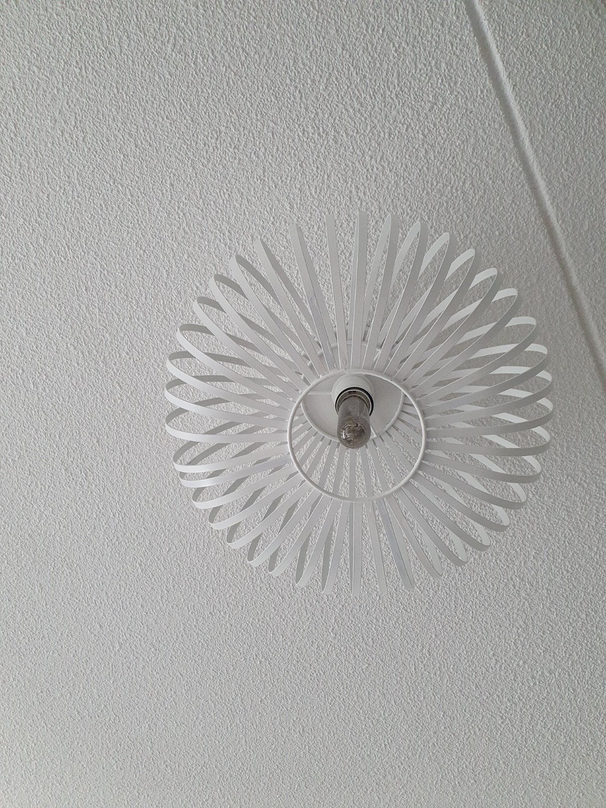 Sfeervolle plafondlamp, Huis en Inrichting, Ophalen, E27 (groot), Zo goed als nieuw, Wit